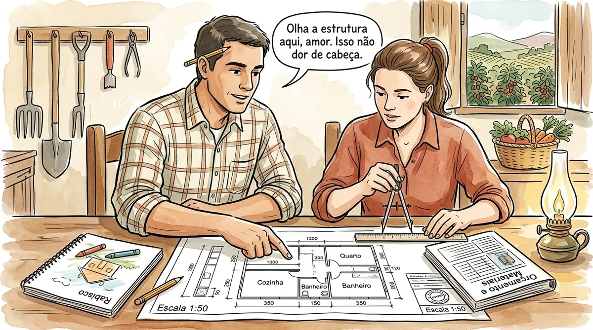 planta caseira erro obra — solucao pratica